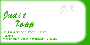 judit kopp business card
